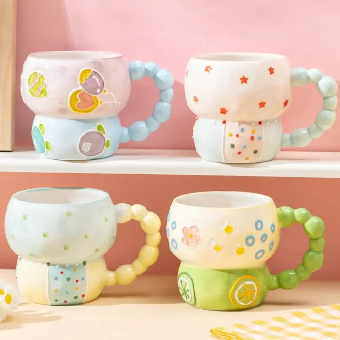 Tasse à café créative en céramique couleur
