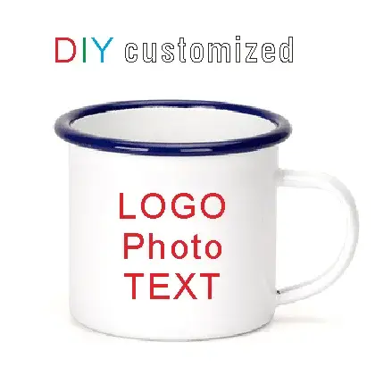 Tasse en métal émaillé personnalisée 350ML
