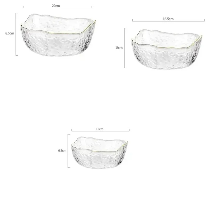 Bol en verre à salade de 380/750/1450ml