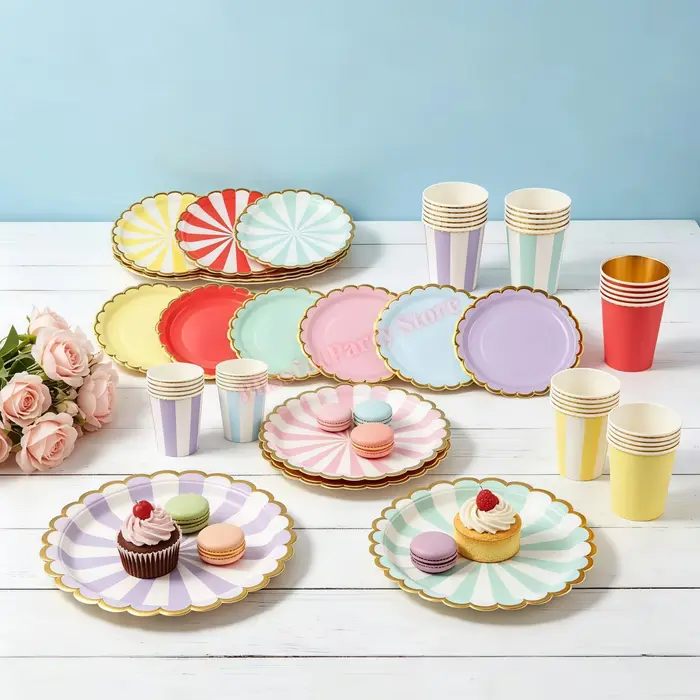 Assiettes en papier jetables pour fête