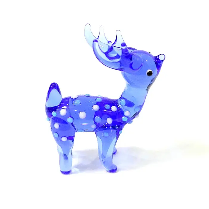 Figurine en verre de cerf de noël personnalisé mignon