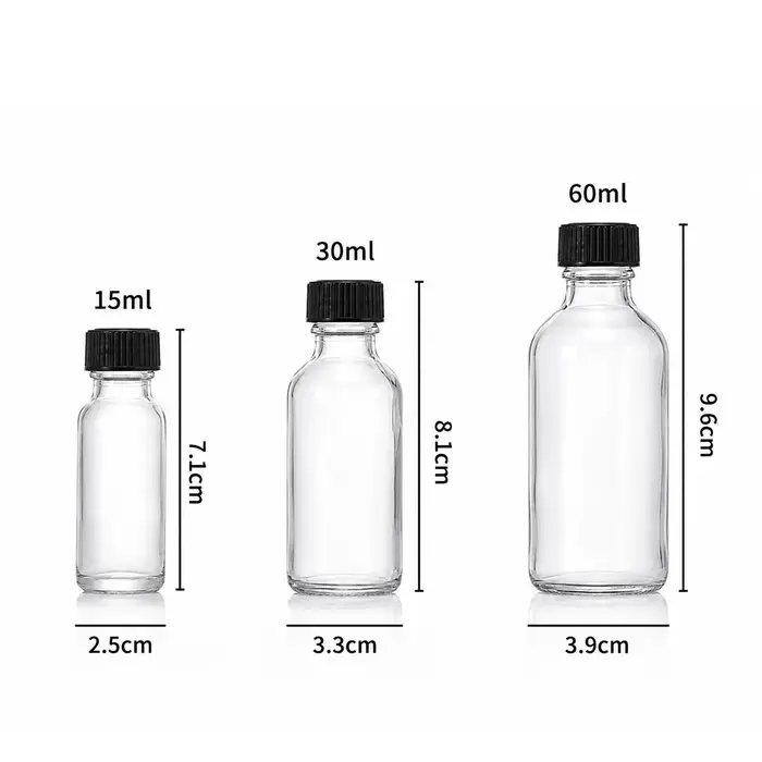 Bouteilles en verre modernes avec couvercles