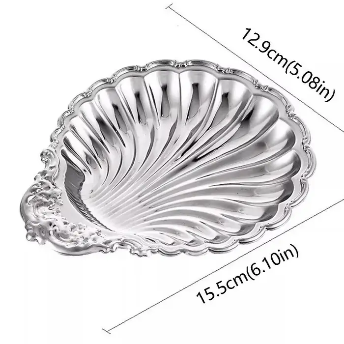 Assiette à dessert vintage couleur argent