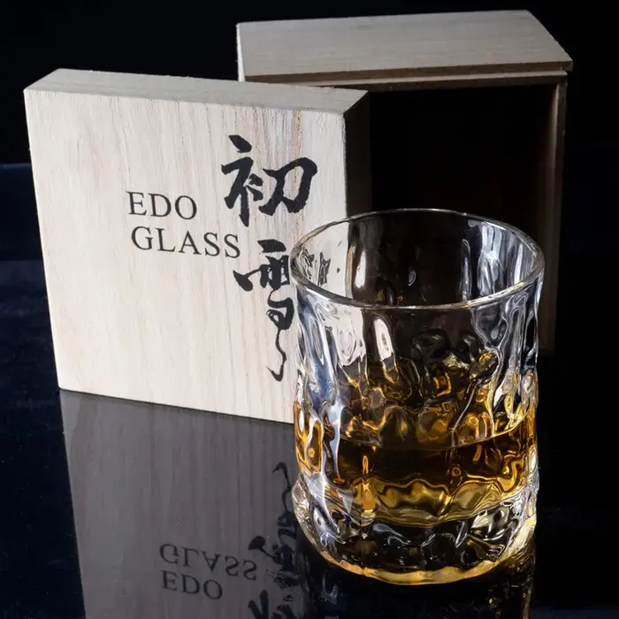 Optique-Verres à vin en cristal de marteau de style japonais