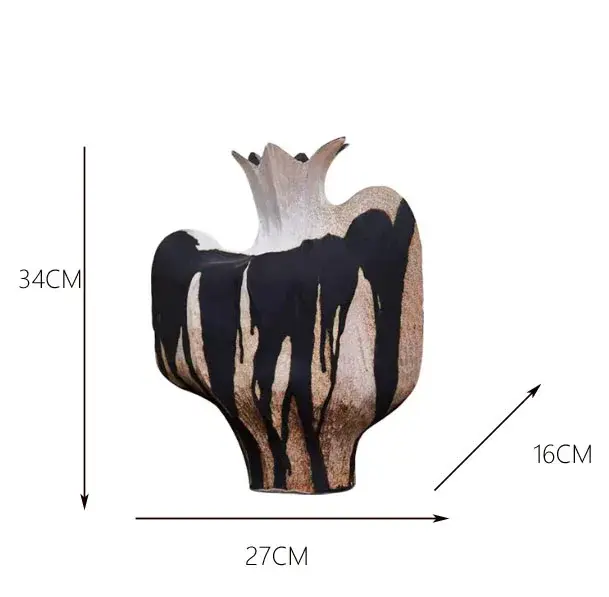 Vase en céramique abstrait fait main, décoration pour la maison, la table, l'artisanat d'ameublement