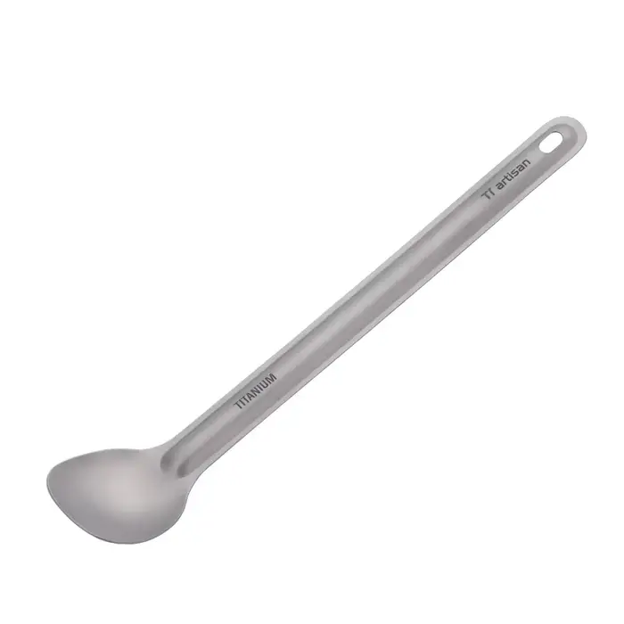 Tiartisan – cuillère Spork à Long manche en titane, couverts, vaisselle ultralégère, vaisselle Porta