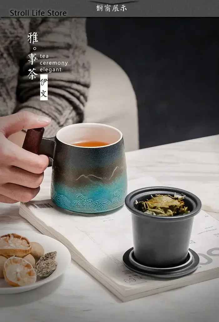 Tasse à café en céramique rétro