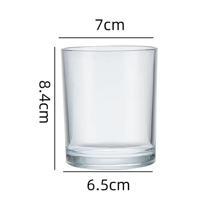 Bocaux à bougies en verre transparent C9