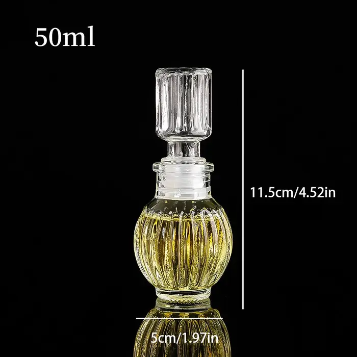 1 pièce, 50 ml, petite bouteille transparente vide pour spiritueux, whisky, vin, mini bouteille en v