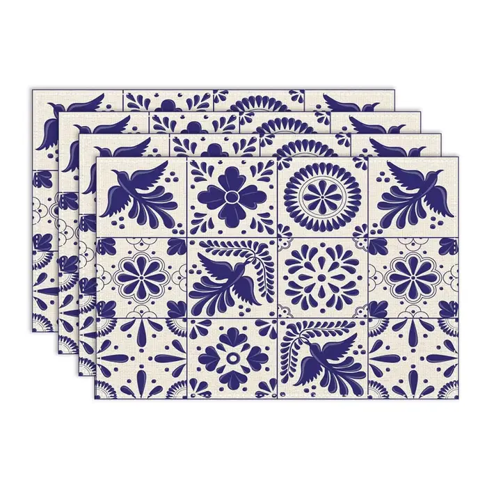 Set de table en céramique à motifs, lavable, pour la table à manger à la maison