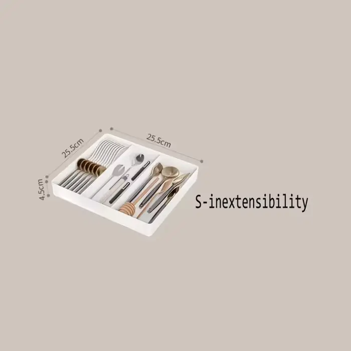 Organisateur de tiroir, plateau à couverts pour tiroir de cuisine, ustensile extensible avec compart