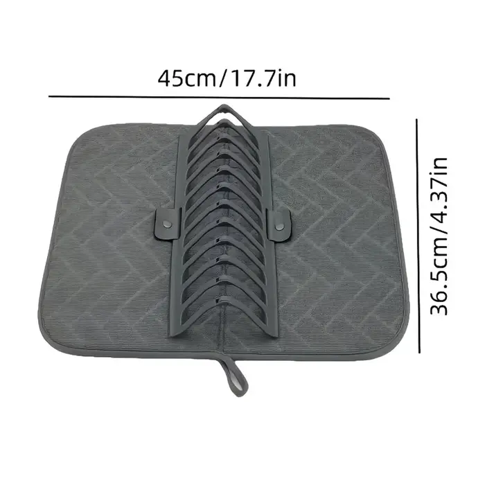1 pièce Tapis et support de séchage de vaisselle pliable robuste avec économiseur d'espace pour comptoir