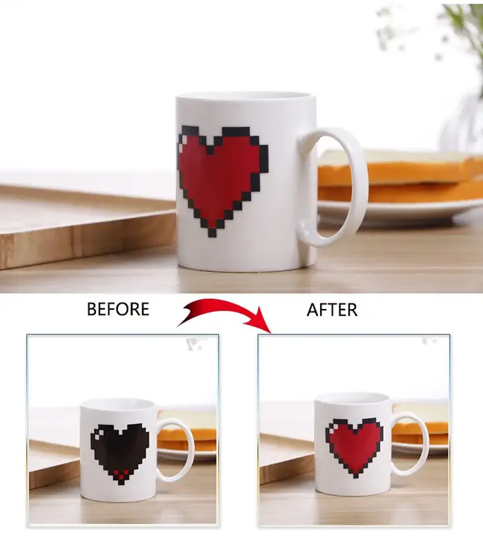 Mug en céramique sensible à la température