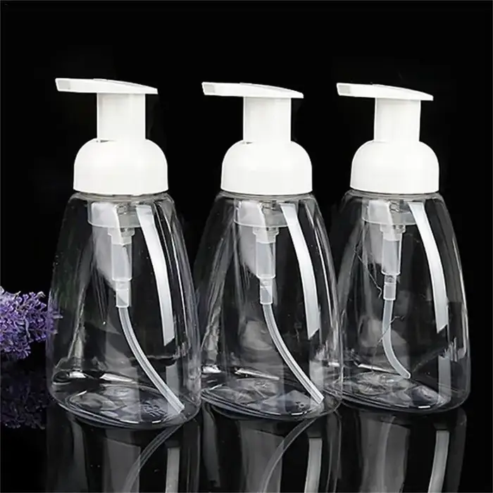 Bouteille en plastique de 300ml, pompe à mousse, bouteille de nettoyage, désinfectant pour les mains