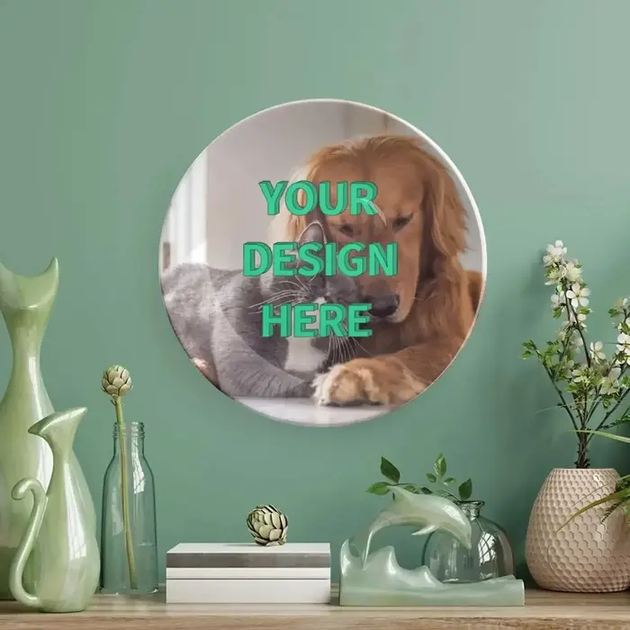 Assiette en céramique personnalisée avec support