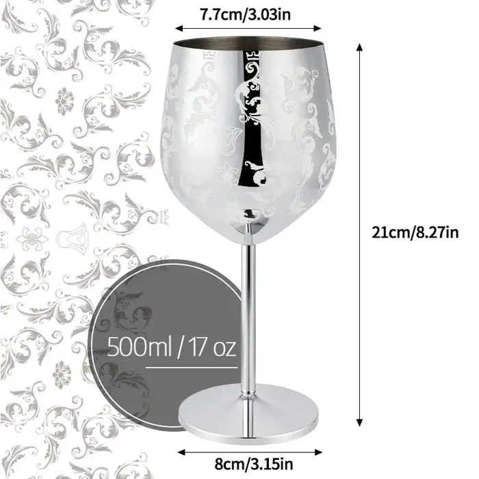 Grapevine gravure verre à vin rouge gobelet pour fête de mariage