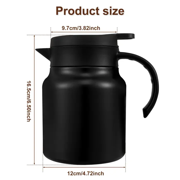 Carafe à café thermique/tasse à thé, petit café Thermo de voyage avec filtre en acier inoxydable pou