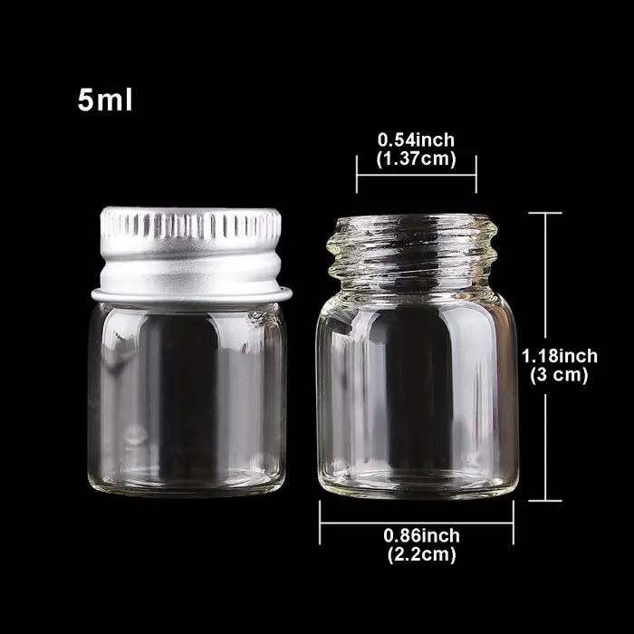 Bouteilles en verre avec couvercles en aluminium