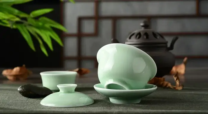 Service à thé chinois Celadon Gai Wan
