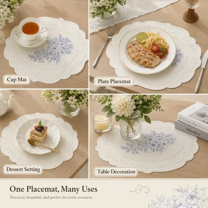 Set de table en silicone sculpté