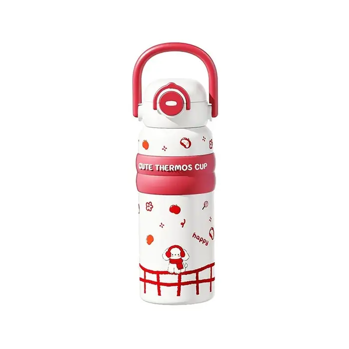 Gobelet isotherme Double Drink Bounce avec poignée, grande capacité, thermos, bouteille d'eau, isola