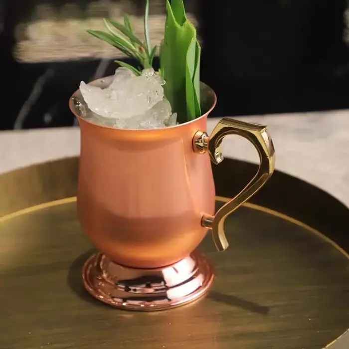 Tasse mule de moscou de 340ml, plaquée cuivre, blazer bleu, tasse à Cocktail