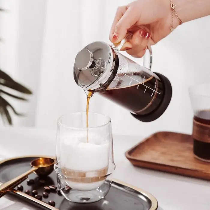 Cafetière à piston 550 ml en verre pour usage domestique