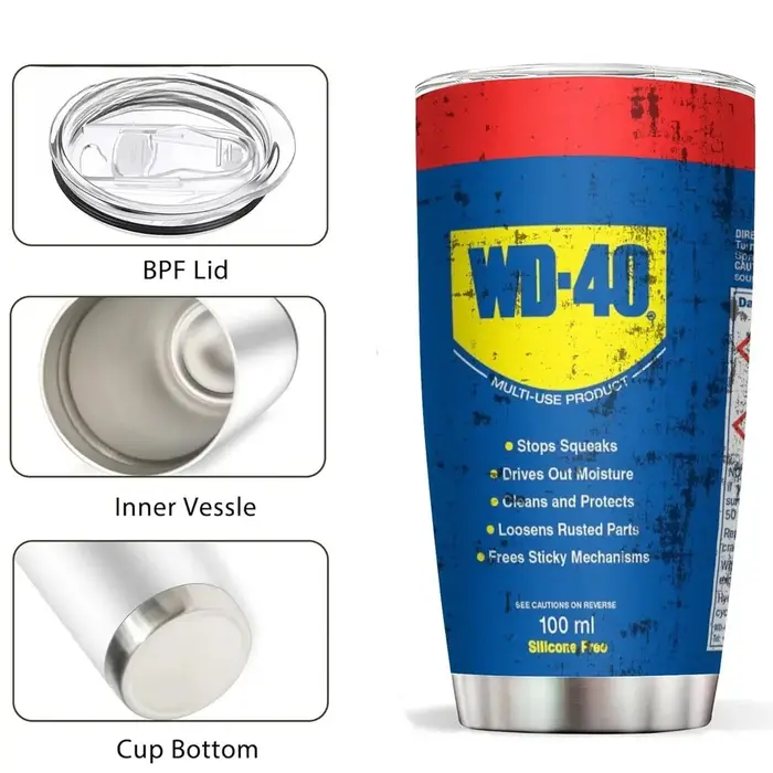 Tasse isolée personnalisée de 20 oz avec couvercle anti-fuite en verre isolé/double paroi