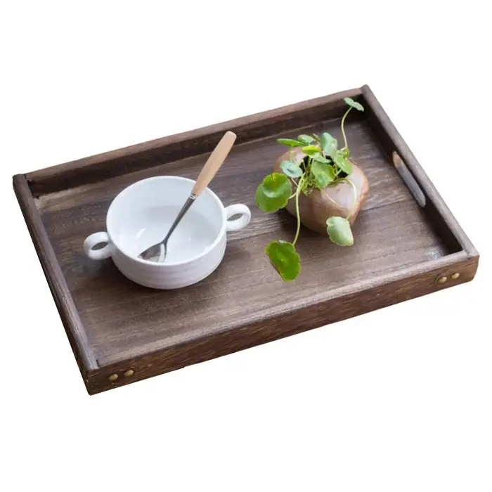 Escalette de service en bois avec poignée