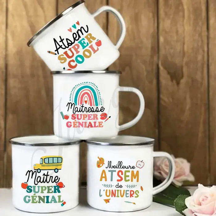 Tasse imprimée Super génie pour enseignant