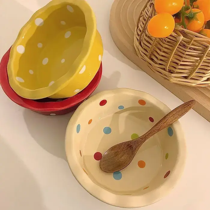Bol à pois en dentelle de 5.5 pouces