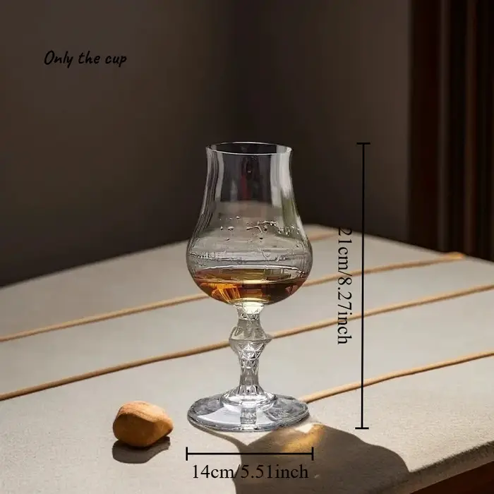 1 verre à whisky de luxe, verre à dégustation élégant pour bourbon, scotch, cognac, verres à vin tra