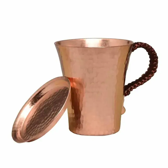 Mug de Mule de moscou en cuivre avec couvercle