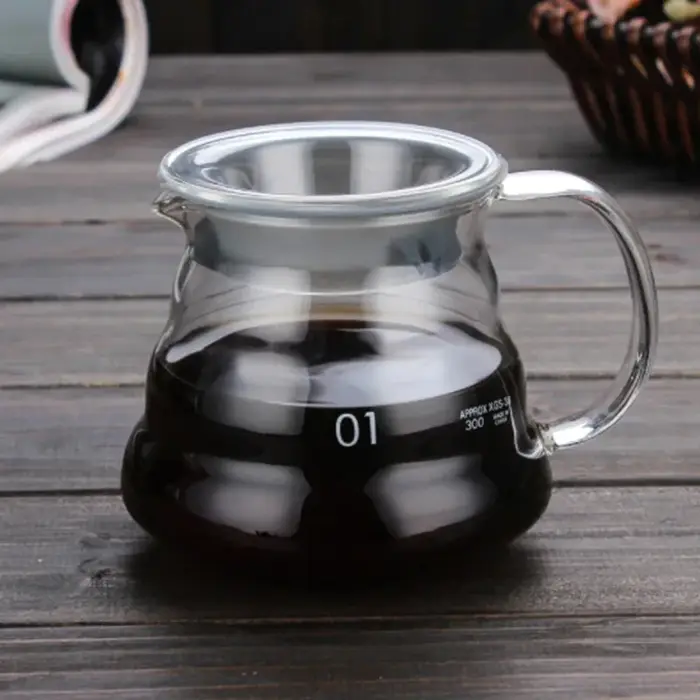 Leeseph-Carafe à café en verre transparent
