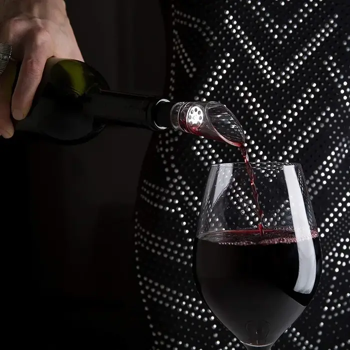 Aérateur de vin verseur décanteur bouteilles d'alcool bouchon bec verseur de vin en cristal de quali