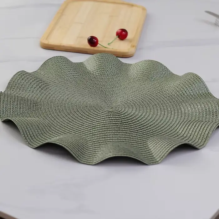 Set de 6 napperons ronds ondulés