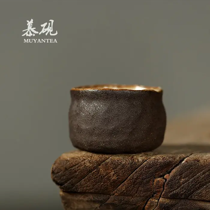 Tasse en céramique pincée japonaise, bol à thé Gongfu rustique, tasse à thé inspirée de Wabi-Sabi, t