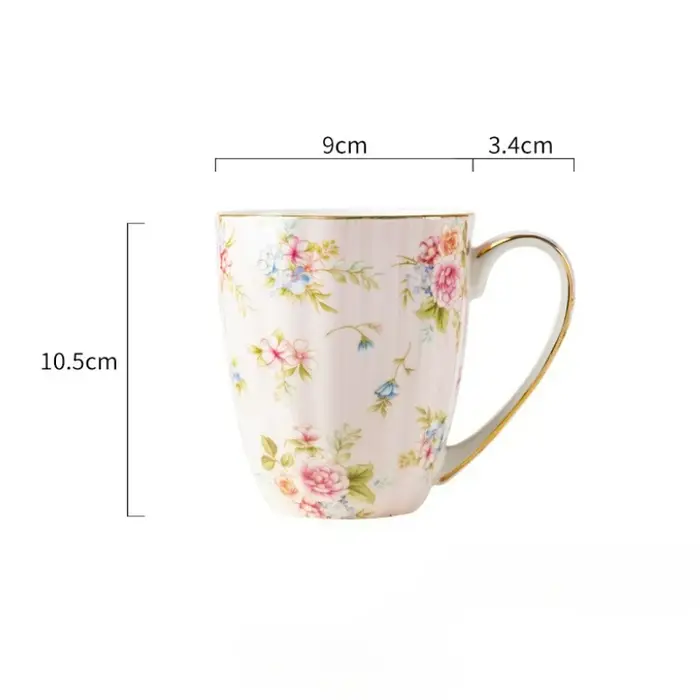 Tasse en céramique créative pour Couple, Vintage, fleur, petit déjeuner à la maison, tasse à lait, bureau, thé de l'après-midi, café, tasse d'eau, verres pour la maison