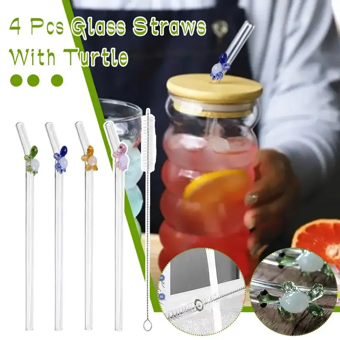 Pailles en verre réutilisables