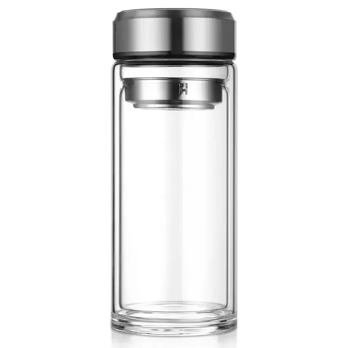 Tasse en verre à double couche pour homme