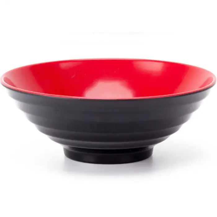 Bol à nouilles en mélamine rouge et noir
