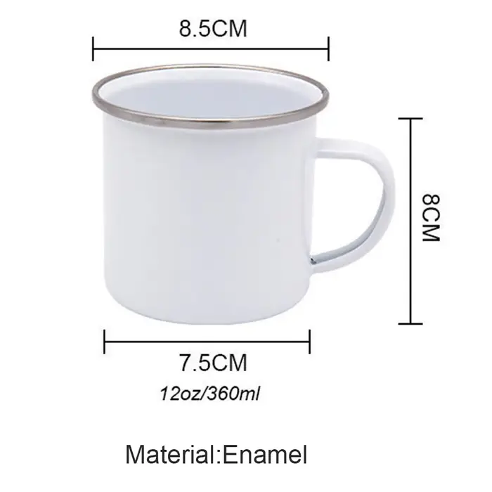 Tasse en émail imprimée I Love My Cat