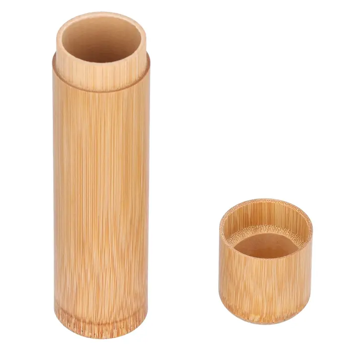 Boîte à thé ronde en bambou