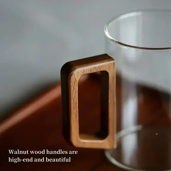 Tasse en verre résistant à la chaleur de grande capacité de 400ml