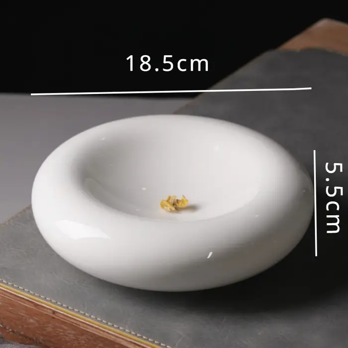 Assiette circulaire créative en céramique avec isolation Double couche