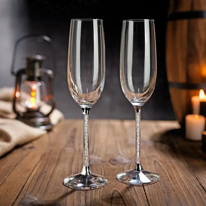 Cristaux verres à Champagne longue tige tasse à vin mousseux verre à haute teneur en Borosilicate Bar amateurs de vin