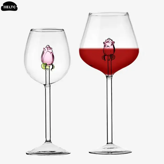 Verre à Cocktail Rose Créatif 3D