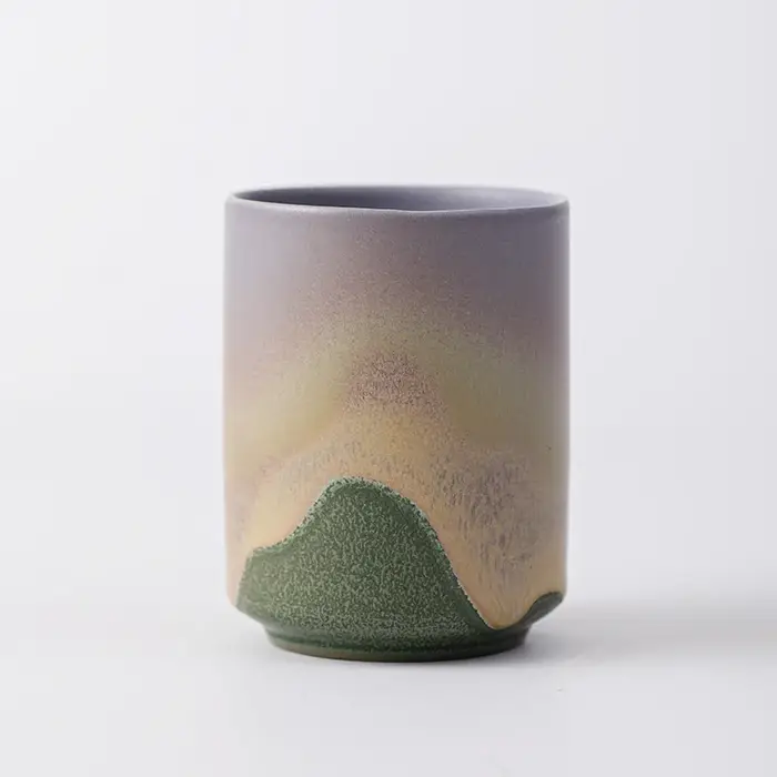Tasse à thé en céramique japonaise-tasse de poterie rugueuse faite à la main pour GongfuBrewing café