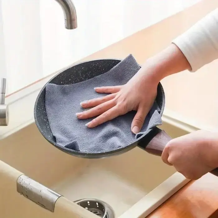 20 feuilles/rouleau de torchons en microfibre – Chiffon de cuisine multifonctionnel double face