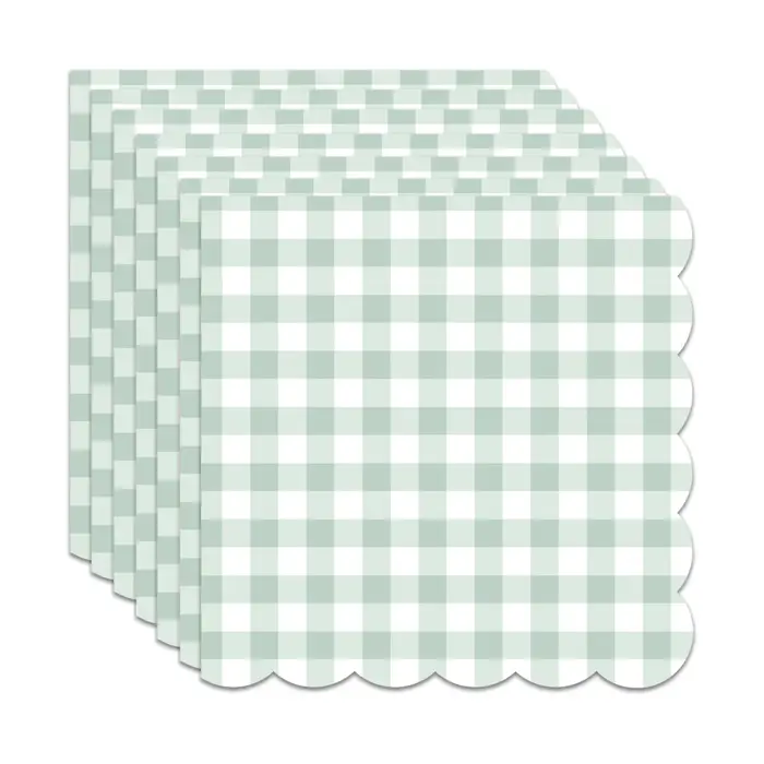 Nouvelle vaisselle de fête à thème en dentelle verte